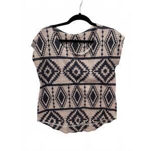 Blu Planet tan/black top, women's size L